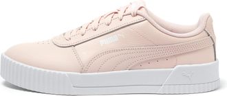 Puma Womens Carina Leather Trainers - Veiled Rose-Puma White - 3.5