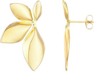 Adornia Adornia 14K Plated Statement Flower Stud Earrings