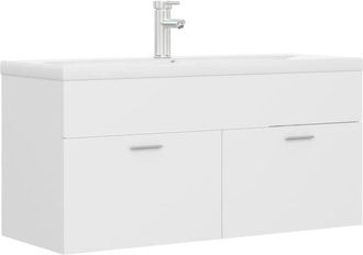 vidaXL Vidaxl - Mueble con lavabo madera de ingeniería blanco