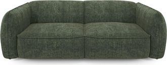 Sia Home Sof&aacute; cama 3 plazas terciopelo tramado verde oliva