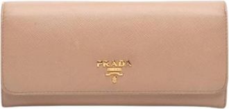 Prada Pre-owned Long Wallet - Dames - Vintage Accessoires - Beige - ONE Size - Leer - Vintage