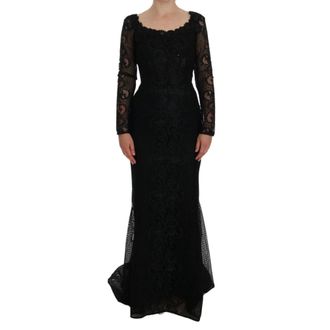 Dolce & Gabbana Dames, Jurken, Zwart, Maat: XS Katoen