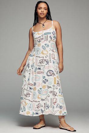 ASTR the Label Ainsley Square-Neck Midi Dress