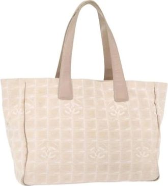Chanel Pre-owned Tote Bags, female, Pink, Size: ONE SIZE Pre-owned Nylon Tote Bag