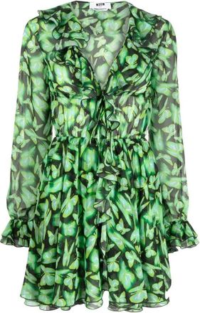 Msgm Korte Jurk - Dames - Korte kleedjes - Veelkleurig - S - Kleedjes