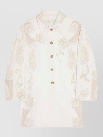 Dries Van Noten matador embroidered a line cotton jacket