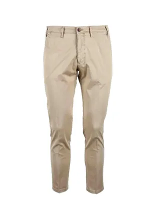 Michael Coal Beige Slim Fit Chino Pants With Tapered Leg