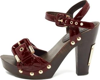 Burberry Sandali in pelle con tacco 115mm - Rosso