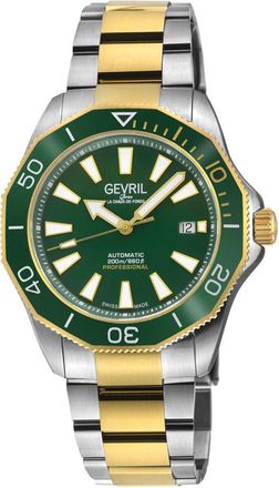 Gevril Group Pier 90 Automatic Green Dial Mens Watch 49103.1