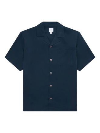 CH&Eacute; Studios revere-collar short-sleeve shirt - men - Lyocell - M - Blue