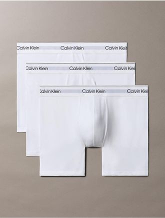 Calvin Klein Mens Icon Cotton Stretch 3-Pack Boxer Brief - White - XL