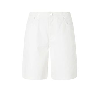 Maison Kitsun&eacute; Dames, Korte broeken, Wit, Maat: W27 Denim