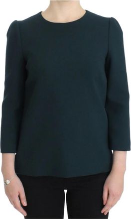 Dolce & Gabbana Dames, Blouses & Shirts, Groen, Maat: XS Zijde