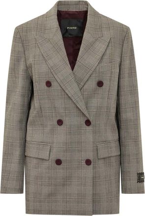 Pinko Grey Peaked Lapel Blazer