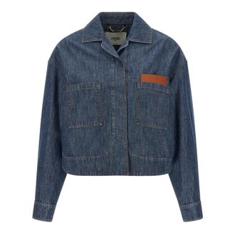 Fendi Mujer, Chaquetas, Azul, Talla: 2XS
