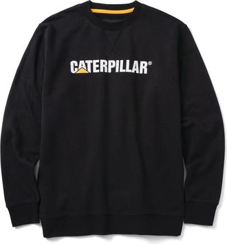 CAT Caterpillar Midweight Crewneck Sweatshirt Black Large BlackLargeBlack Activewear Mens