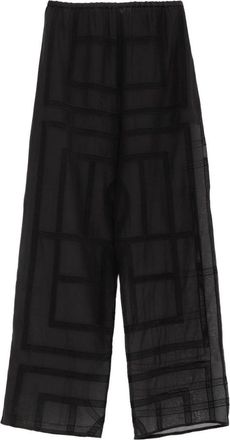 Toteme Black Geometric-Pattern Pants