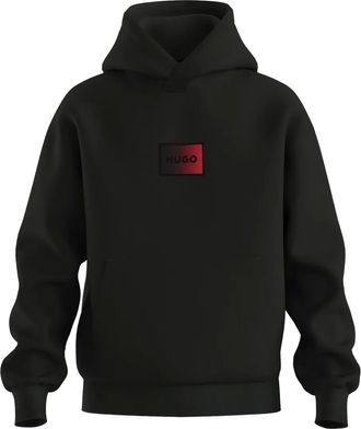 HUGO BOSS Felpa con cappuccio e logo - Nero