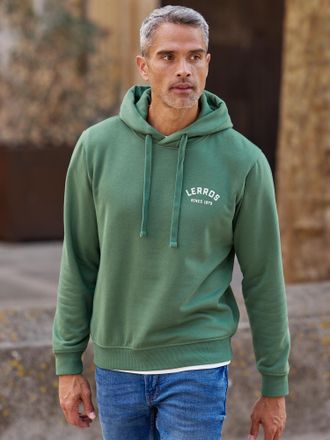 Lerros Hoodie LERROS Sweat Hoodie, Herren, Gr. XXL, schwarz sage gr&uuml;n, 50% Baumwolle, 50% Polyester, Sweatshirts Hoodie