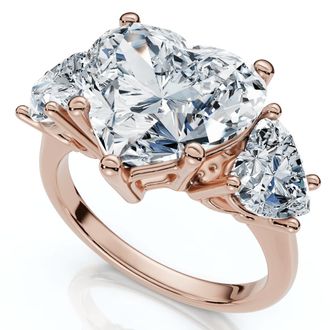 Pompeii3 Certified 5Ct Heart Shape Diamond Engagement Ring 14k Gold or Platinum Lab Grown