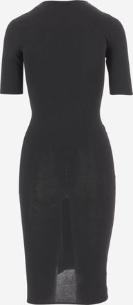 Valentino Womens Dress With Bow, Viscose - Black