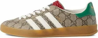 Gucci (WMNS) adidas x Gucci Gazelle Beige White 715217-FAAR3-9751