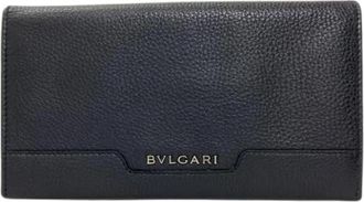 Bulgari Pre-owned Long wallet (bi-fold) - Heren - Vintage Accessoires - Zwart - ONE Size - Leer - Vintage