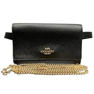 Coach Pre-owned Belt Bags, female, Black, Size: ONE SIZE Pre-owned Leather 2way Waist Bag