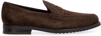 Tod's Mens Loafers Brown Suede Leather