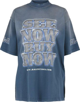 Balenciaga Medium Fit See Now Buy Now Graphic T-Shirt