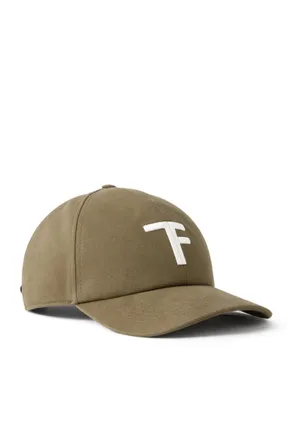 Tom Ford Leather-Trimmed Logo-Embroidered Cotton-Twill Baseball Cap