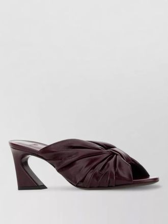 Fendi leather arco mules block heel open toe