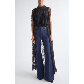 Zimmermann Valiant Lace Cape Top in Black at Nordstrom, Size 1