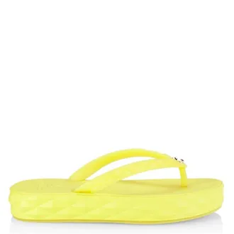 Jimmy Choo London Diamond Rubber Flip Flops, Brand Size 41 ( US Size 11 )