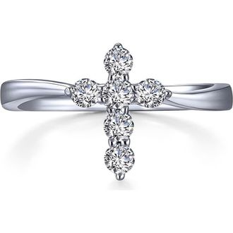 Lafonn Classic Cross Simulated Diamond Ring in White at Nordstrom Rack, Size 7