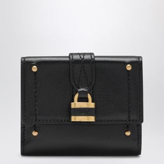 Chlo&eacute; Mini Black Paddington Trifold Leather Wallet