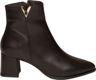 Albano Heeled Boots - Dames - Laarzen met Hak - Bruin - 39 EU - Leer - Schoenen