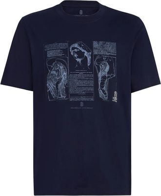 Brunello Cucinelli Crew-Neck T-Shirt With Graphic Print