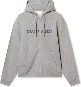 Axel Arigato Rhys Zip Thru Hoodie - Heren - Vesten met rits - Grijs - M - Katoen - Hoodies & sweatvesten