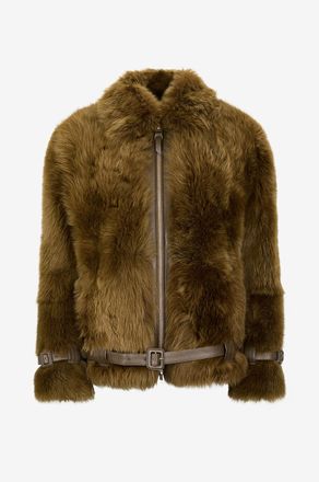 Tom Ford Blouson aus Shearling und Nappaleder