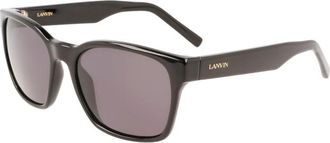 Lanvin Vierkante Acetaat Zonnebril - Dames - Zonnebrillen - Zwart - ONE Size - Accessoires