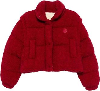 Moncler Cytinelle Jacket - Dames - Gewatteerde jassen - Rood - M - Wol - Jassen