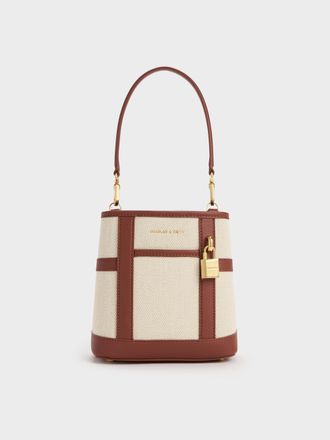 Charles & Keith Scottie Canvas Bucket Bag