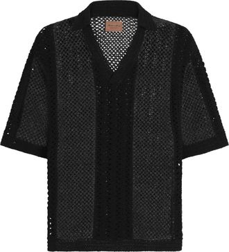 Dolce & Gabbana Geweven T-shirt - Zwart