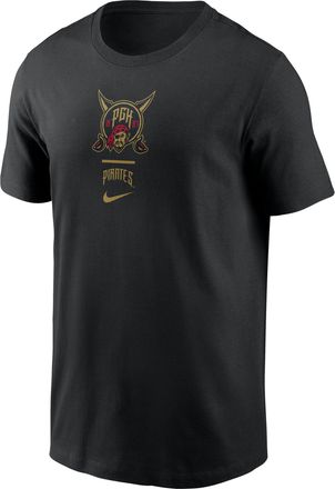 Nike Pittsburgh Pirates City Connect 2-Hit Nike Mens MLB T-Shirt in Black | N19900APTB-V0M