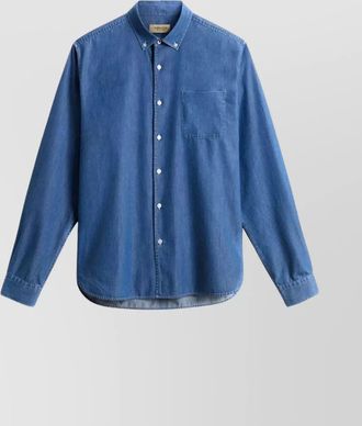 Woolrich collared shirt with long sleeves and pocket