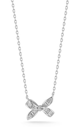 Glaze Jewelry Sterling Silver Bow Knot Necklace