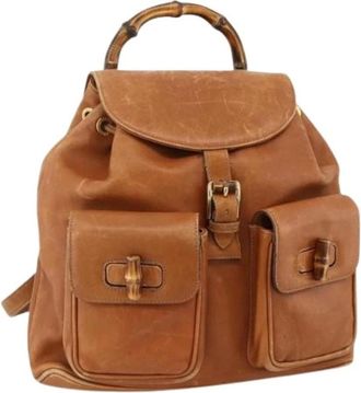 Gucci Pre-owned Backpacks, female, Brown, Size: ONE SIZE Pre-owned Vintage Backpack