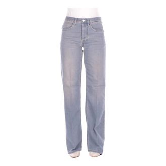 Dondup Straight Jeans, female, Blue, Size: W26 Jacklyn Wide-Leg Rigid Denim Jeans