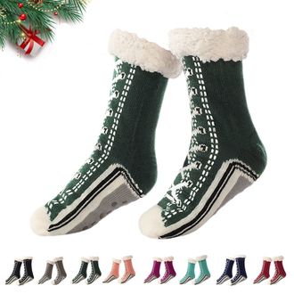 Generic Ultra-Thick Cute Slipper Home Socks, Women Winter Toselfwith Ultra-Thick Cashmere Slipper Home Socks, Warm Cashmere Slippers for Ladies (A04)